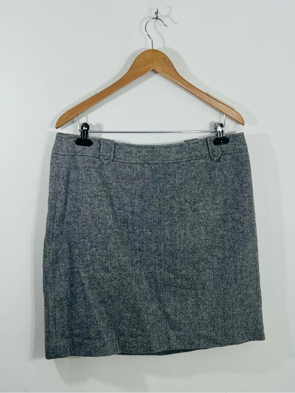 Talbots Wool Mix Pencil Straight Skirt Business Casual Minimalist Preppy Lined